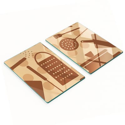 Decoratieve glazen snijplanken voor in de keuken, keukenbenodigdheden, 2x40x52 cm