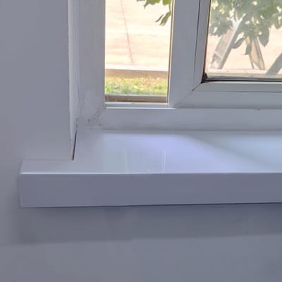 Vensterbank Bedekking - Afwerking Plank - Bescherming Decoratie - Glad Sterk Duurzaam - Snijbaar 100x15cm - Helder Wit