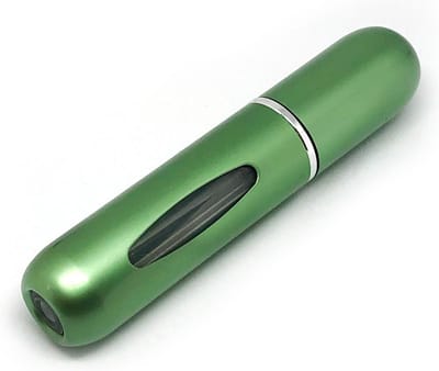 New Age Devi - 3x 5ml Mini Parfum Fles met Metalen Sproeier - Hervulbaar en Aluminium - Reisformaat - Groen
