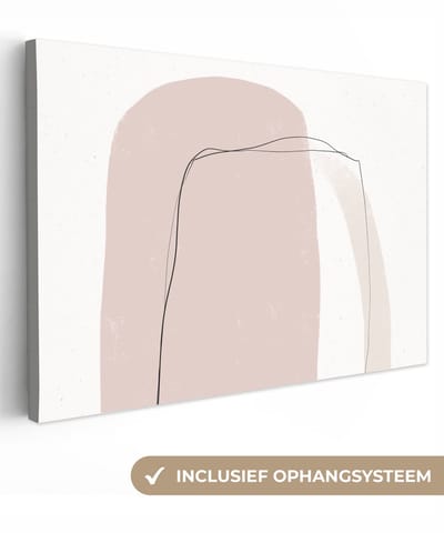 Canvas schilderij 30x20 cm - Wanddecoratie Pastel - Abstract - Design - Muurdecoratie woonkamer - Slaapkamer decoratie - Kamer accessoires - Schilderijen op canvas