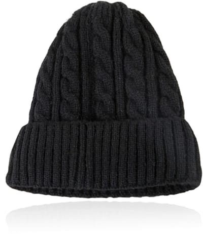 LGT JWLS Dames Beanie in Zwart met Kabelmotief