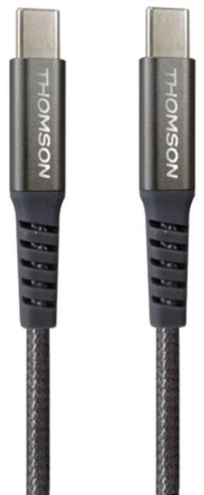THOMSON USB-C naar USB-C 100W kabel - Snelladen en dataoverdracht – lengte 1,5 m