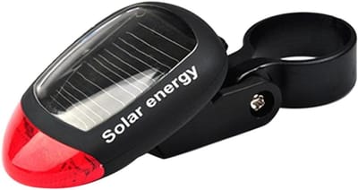 Fiets Achterlicht - Fietslamp Veiligheidslamp - Veilig Fietsen - Zonne-energie Aangedreven - 22-30 mm Diameter - Zwart
