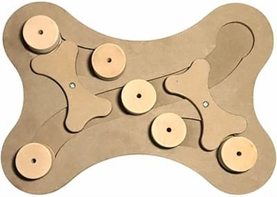Holt Games Bot Activiteitenspel Hout 35 x 35 x 5,5 cm - hond - puzzel - activiteiten spel- huisdier - hout