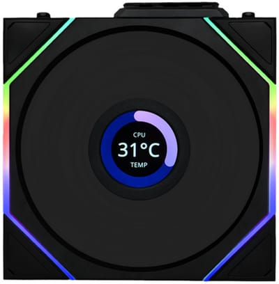 Lian Li UNI FAN TL Wireless LCD - Case ventilator - 120mm - Zwart met RGB-licht - 27 dBA