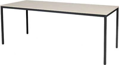 Bureautafel - Domino Basic 200x80 Eiken - zwart frame