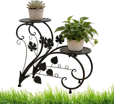 Plantenstandaard - Bloemenrek - Verticale Decoratie - Roestbestendig Gelaagd - 45 x 42.5 cm - Meerkleurig