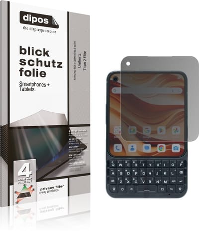 dipos – Matte Privacy Screenprotector geschikt voor Unihertz Titan 2 Elite | Anti-Spy Beschermfolie