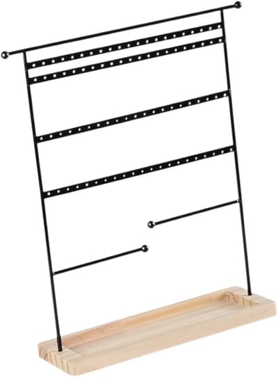 Sieraden Display - Opbergrek Juwelen - Bureau Organisatie - Eenvoudige Montage - 27x9.5x37cm - Zwart