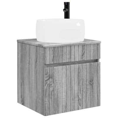 vidaXL - Wandgemonteerde - wastafelmeubel - Grijs - Sonoma - 49 - x - 44,5 - x - 66 - cm