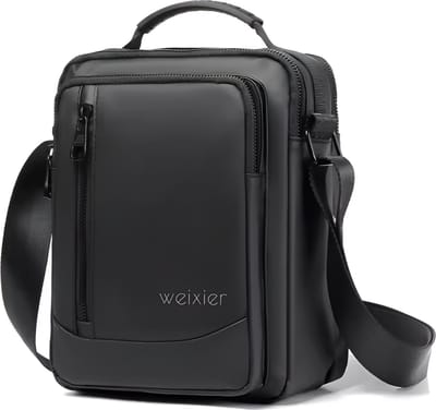 WoYoW® - Heren Schoudertas - Waterdicht Crossbody Tas - Grote Capaciteit - Business Messenger Bag - Handtas - PU Leer - Zwart