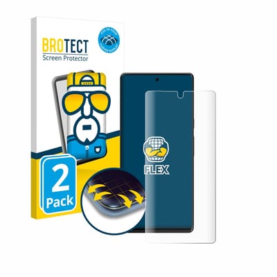 BROTECT - Screenprotector voor Google Pixel 6 Pro (case-friendly) - Folie Beschermfolie transparant volledig dekking - 2 Stuks