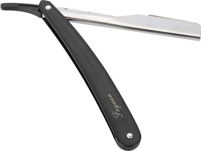 Fayuan Klassiek barbiersmes: scheren als bij de kapper! Open straight edge klapmes - scheermes - razor - cutthroat van RVS roestvrij staal inclusief 3 mesjes van Derby