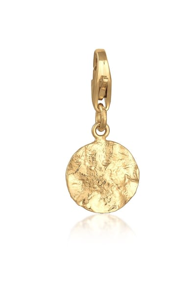 Nenalina - Bedel - Dames Bedelplaatje Rond Golvend in 925 Sterling Zilver - Dames