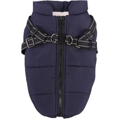 Grote Huisdier Hond jas Met Tuigje Winter Zacht Warm Hondenkleding Labrador Franse Bulldog Waterdichte Jas Outfit Vest Voor Hond S-4XL S