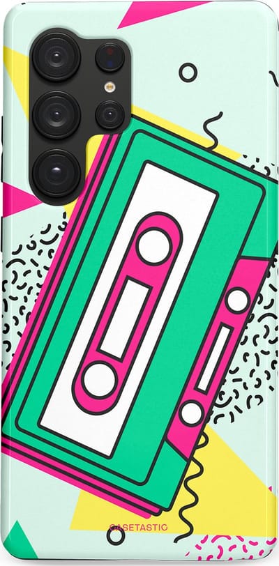 Casetastic Hoesje Geschikt voor Samsung S25 Ultra - Stijlvolle Beschermende Duo-layer Case - Retro 80s muziek