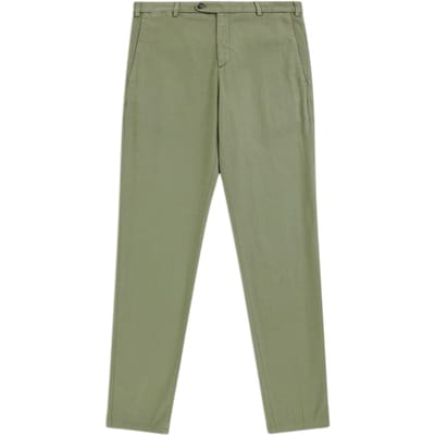 No Label Diego Cotton-linen Stretch Olive Größe: 46 | Maßgeschneiderte Hosen Outlet | Herren | Grün