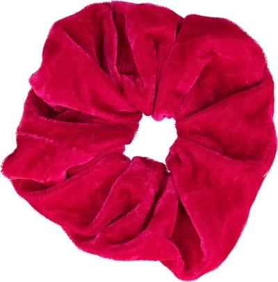 Haarsoires Haarelastiek Scrunchie – Basic – Velvet Stof – Fuchsia Roze - Haarkrinkel - Haar Elastiek met Stof - Zacht & Haarvriendelijk
