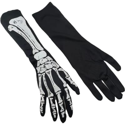 Gants Squelette, Design Style Sombre Halloween, Gants Décoration Horreur Exclusifs Costume Halloween noir