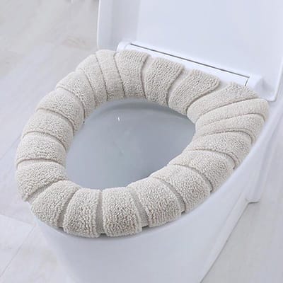 2x Toiletbril Hoes - Zachte Toiletzitting - Toiletbril Cover - WC Bril Cover - Herbruikbaar - Wasbaar - Beige