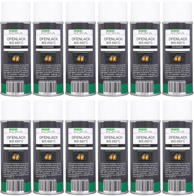 12x ovenverfspray zwart mat