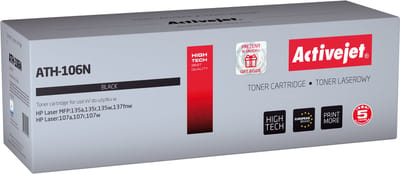 ActiveJet AT-106N toner voor HP-printer; HP 106A W1106A vervanging; Opperste; 1000 pagina's; zwart.