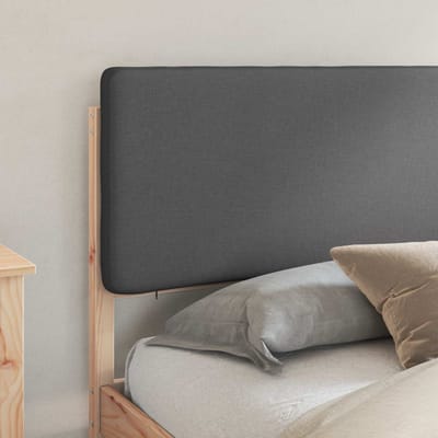 vidaXL - Bedframe - met - Gevoerde - Hoofdbord - Donkergrijs - 180 - x - 200 - cm