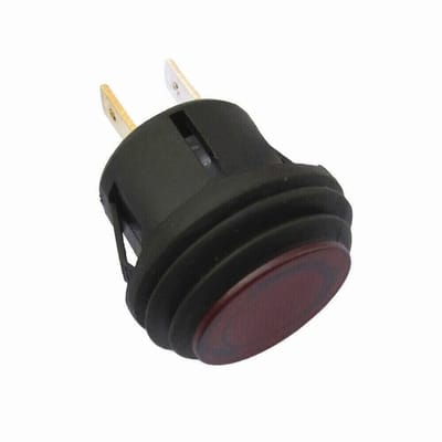 Waterdichte Drukknop - Aan/Uit Schakelaar - Apparaten Bediening - IP65 Waterdicht - 20mm Boring - Rood