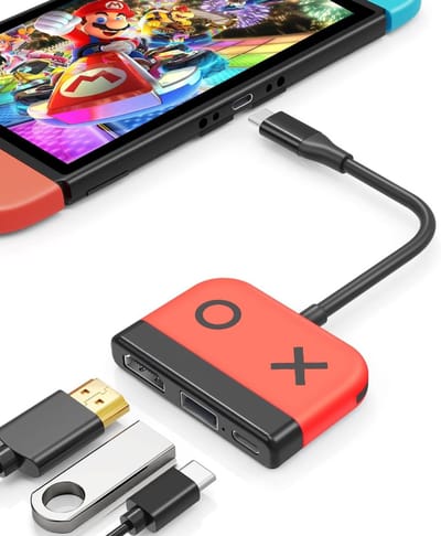 USB Type C naar HDMI 3-in-1 Adapter - USB-C Hub met USB 3.0, PD Opladen, 4K HDMI voor Switch, MacBook en Samsung S22