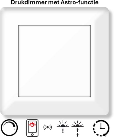 Freelux Led Dimmer - Astro Tijdschakelaar - Bluetooth met app - 230VAC - 3-250VA/1,1A - Inbouw - Stopcontact - Signaal wit glans