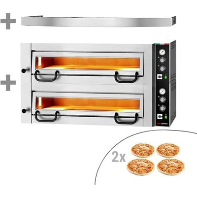 GGM Gastro Elektro Pizzaofen Power - 4+4x 34 cm - Manuell - inkl. Haube