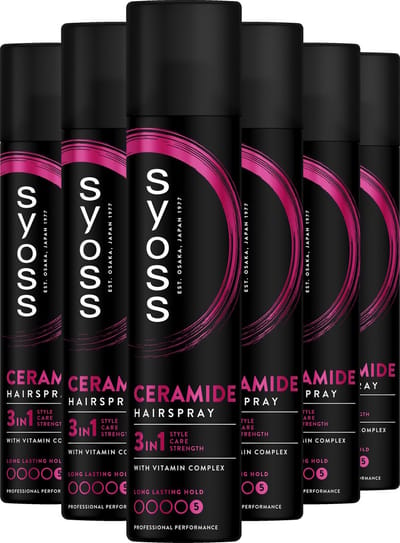 Syoss Ceramide - Haarspray - Styling, Verzorging en Herstel - Geeft Soepelheid en Kracht - Perfecte Afwerking - Voordeelverpakking - 6x300ml
