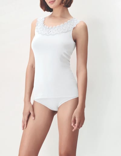 Oroblu Cotton Lace Top VOBT67585-9999 Black-S