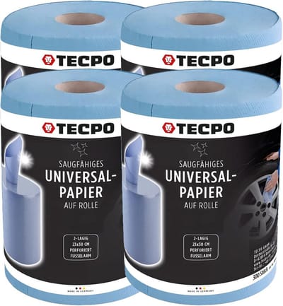 Papierrol Poetsdoeken - Poetsrollen Absorberend - Werkplaats Reinigen - 2-laags Geperforeerd - 1200 Vellen - Blauw