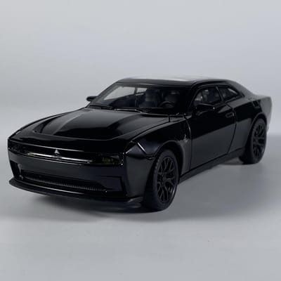 1:32 Dodge Charger Daytona Srt Ev Hellcat Pure Électrique Alliage Métal Modèle Réduit Voiture Son Lumière Tirer en Arrière Collection Cadeaux Garçon black