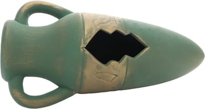 Hobby Keramische aquarium amfora brons-groen | decoratie en schuilplaats L - 28CM