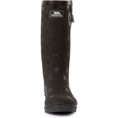 Trespass Dames/Dames Elena Polka Dot Wellington Boots (Zwart)