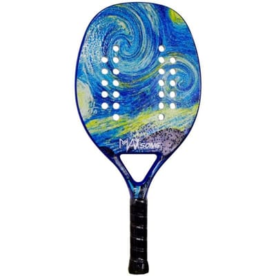 MAXSONG Carbon Strandracket Strandbal Sportracket Koolstofvezel Plaat Racket Rugzak Bedrukt Logo