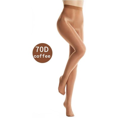Collants Gainants Amincissants 70D pour Femmes Brillant Aspect Huilé Collants Réfléchissants pour Pole Dance Yoga Danse Aérobic Bas Sexy 2XL brown