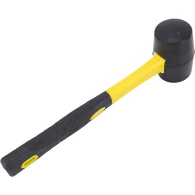 Rubber , Rubber Hamer voor Kamperen, Vloeren, Tentpennen, Houtbewerking, Zachte Slag Taken Zonder Schade, Ergonomische Handgreep yellow