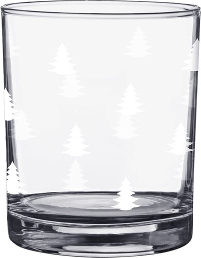 Clayre & Eef Waterglas 230 ml Glas Kerstbomen