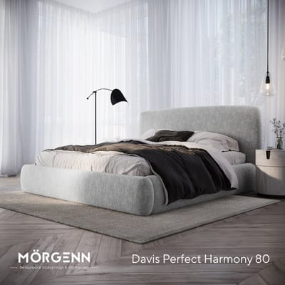Mörgenn Bed Dune - Luxe Bedframe met Opbergruimte 37 cm - Lichtgrijs (Perfect Harmony 80) - 160x200 cm - Zonder Matras