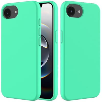 Coverup Hoesje - Geschikt voor iPhone 16e / 17e Hoesje - Coverup Liquid Colour Back Cover - Mint Green