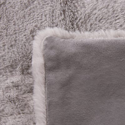 CHAAB - Plaid - Lichtgrijs - 150 x 200 cm - Polyester