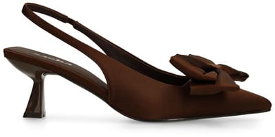 Sacha - Dames - Bruine slingback pumps met strik - Maat 37