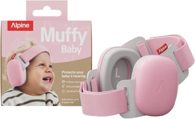Hoorbescherming voor Baby's en Peuters - Comfortabele en Veilige Oorkappen met Verstelbare Hoofdband, 24 dB Demping, Geschikt Tot 48 Maanden, Roze