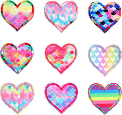 Rainbecom - 9 delige set - Patches - Strijk Embleem - stof & strijk applicatie