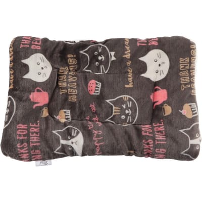 Huisdierendeken Flanel Lamswol Zacht Warm Schattig Patroon Hondenmeubelbeschermer voor Puppy Kat 55x42cm black
