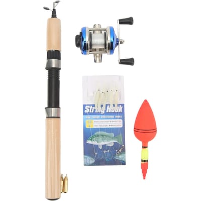 A75L IJsvishengel Kit Draagbare Winter Hengel Set Visgerei met Molen Dobbers Opbergtas white