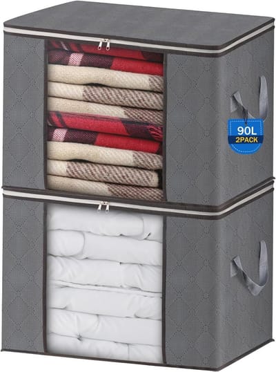 Kledingopbergtassen 90l | Set van 2 | Opvouwbare Organizers voor Uitzonderlijke Ruimtebesparing